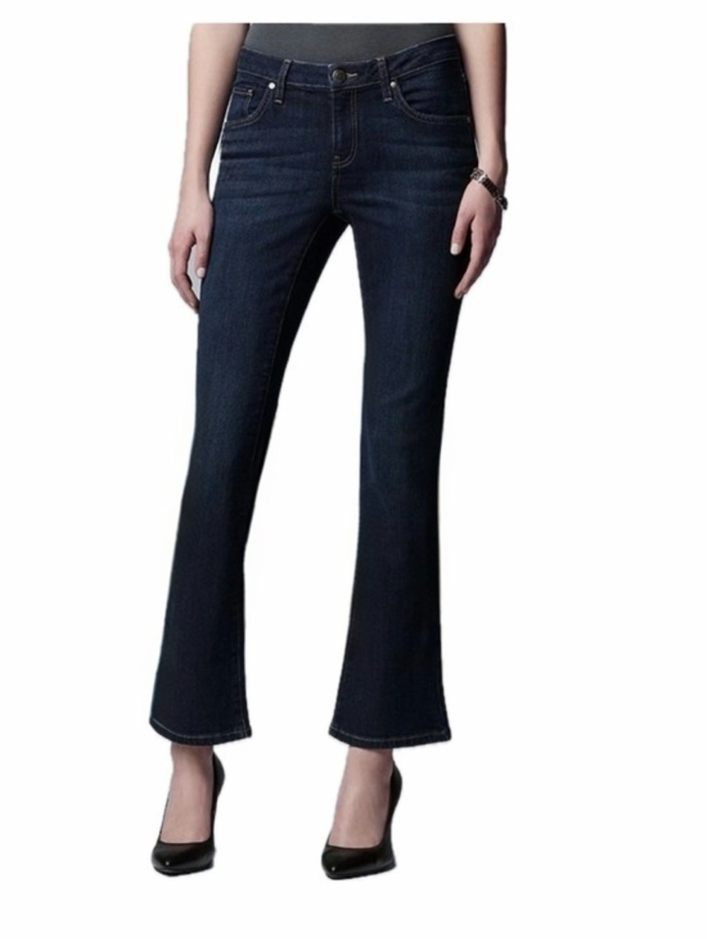 NWT Simply Vera Wang Bootcut Jeans Power Stretch Mid Rise New Size 18 $50